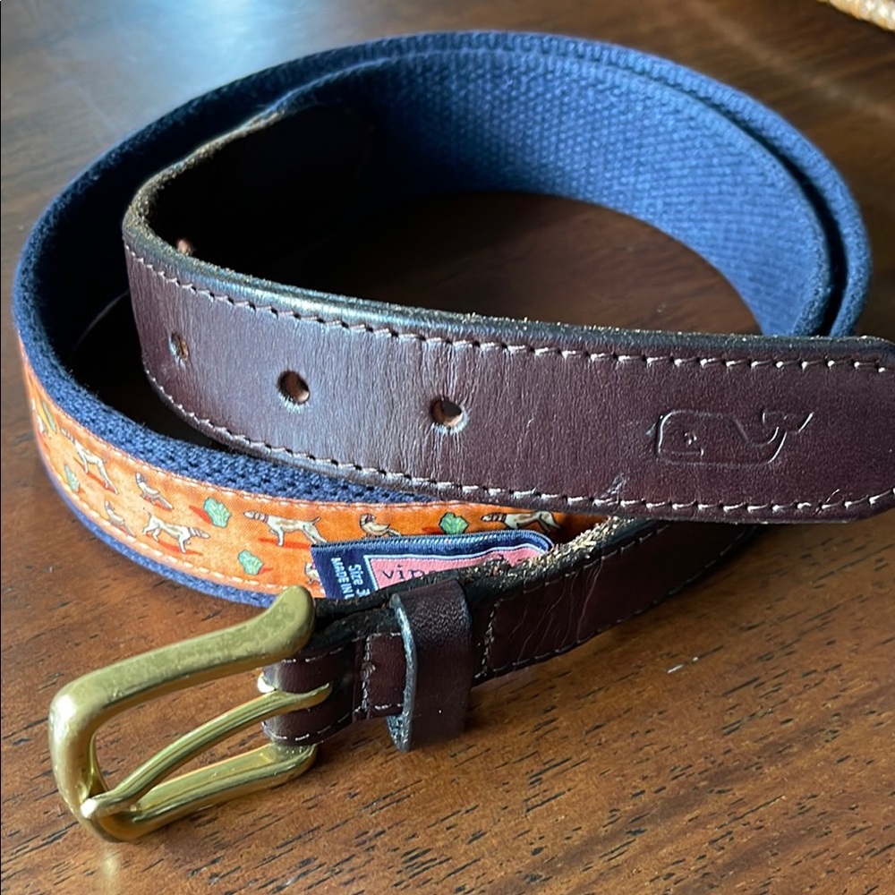 Belt hunting dogs Brown and Orange sz 36
